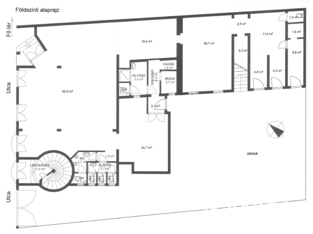 Siófok belvárosában a főtéren 591 nm lakóterű ingatlan eladó