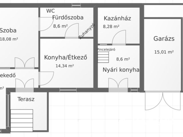 Kétgenerációs családi ház a faluközpont közelében