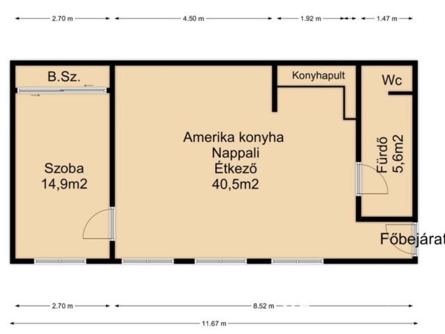 Zárt udvaros társasházban, földszinti szép lakás