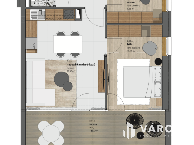 Kertkapcsolatos, medencés, 3 szobás lakás eladó  "Tomajon"